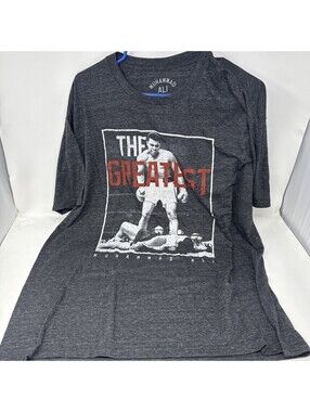 Muhammad Ali The Greatest 2XL Thin Dark Grey T Shirt